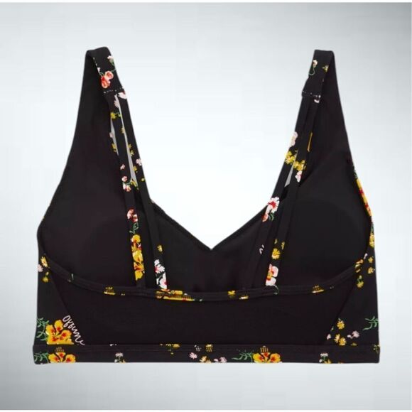 Size L OFFLINE by Aerie Goals Plunge Sports Bra in True Black - Picture 2 of 6